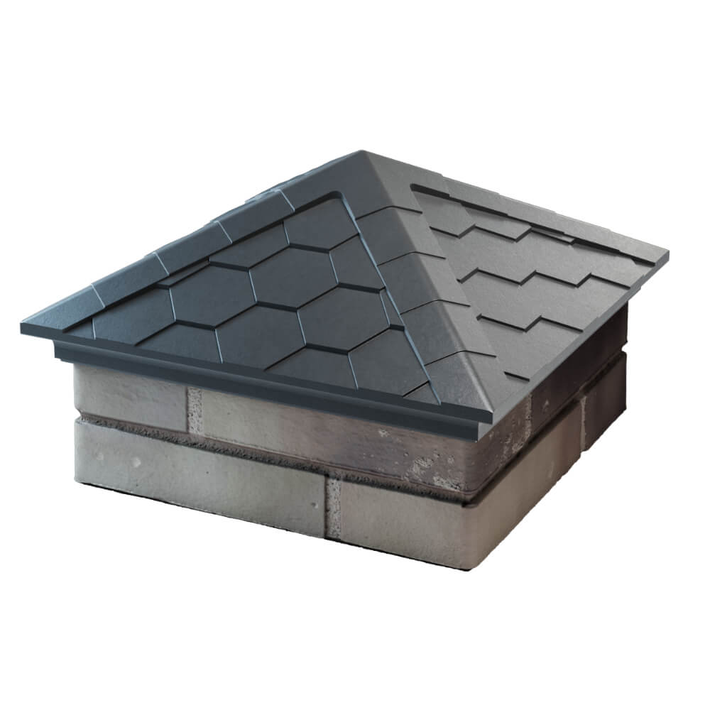 Колпак Zking Эверест Серый на столб 1.5х1.5 кирпича (390х390мм) в Иркутске фото