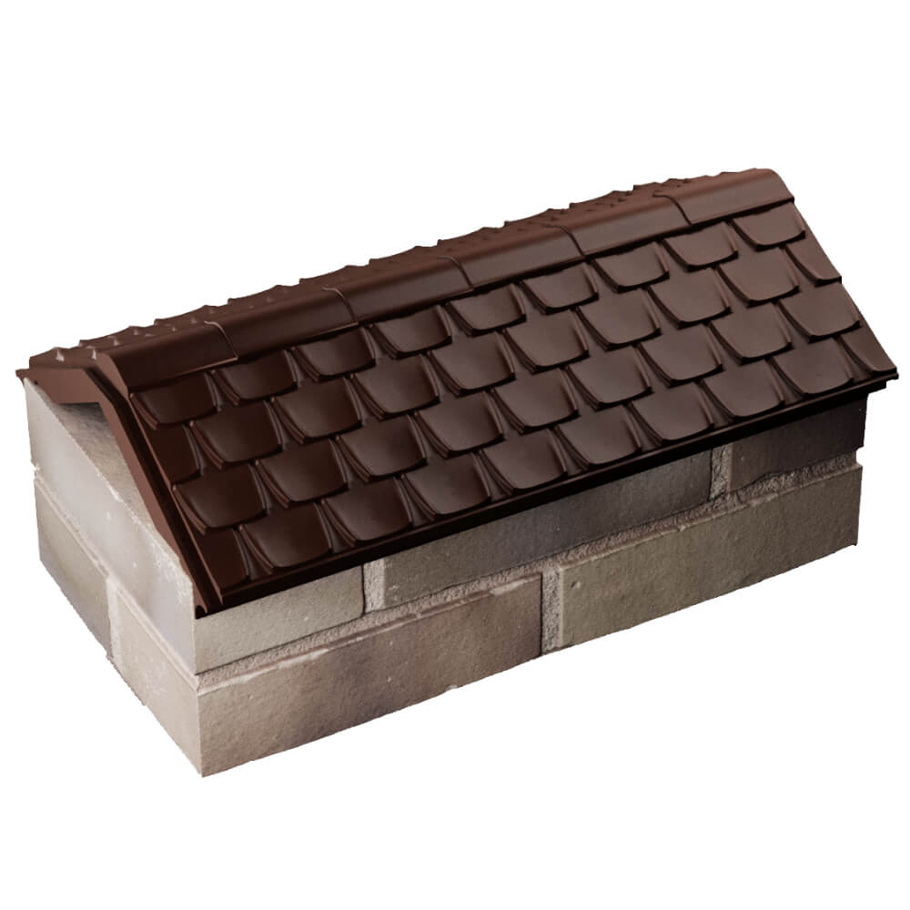 Парапет Zking Эльбрус Коричневый с посадкой на 1 кирпич (255мм) в Иркутске фото