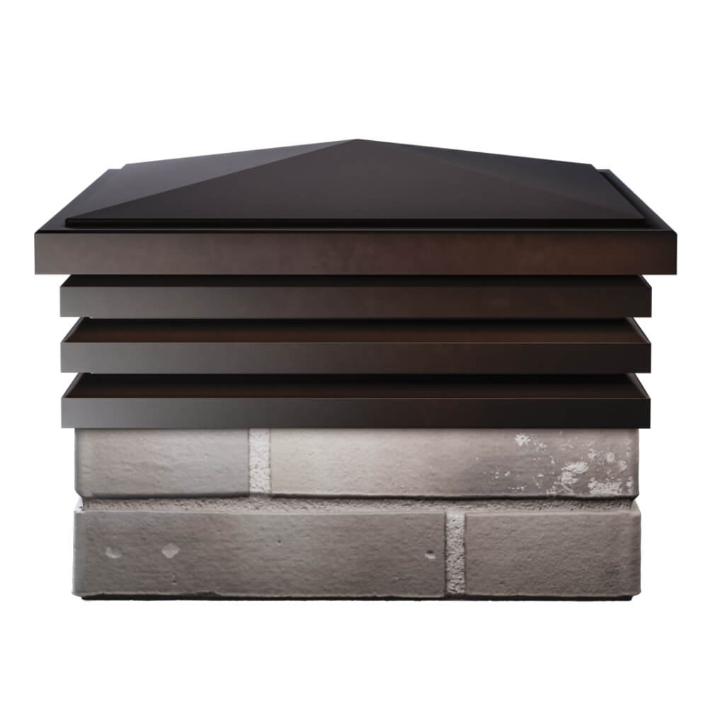 Колпак Zking Бона ХайТек Коричневый на столб 1.5х1.5 кирпича (385х385мм) Иркутск фото