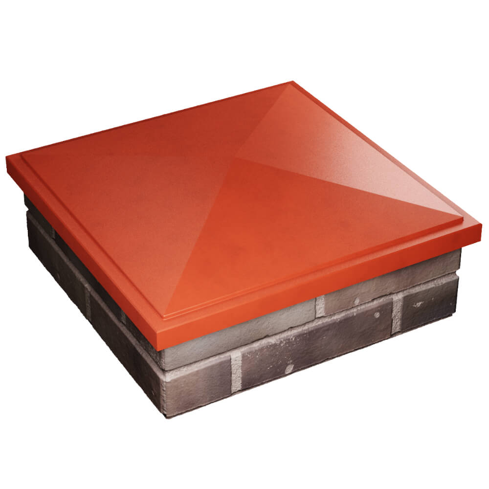 Колпак Zking БонаМоно Красный на столб 2х2 кирпича (515х515, 530х530мм) в Иркутске фото