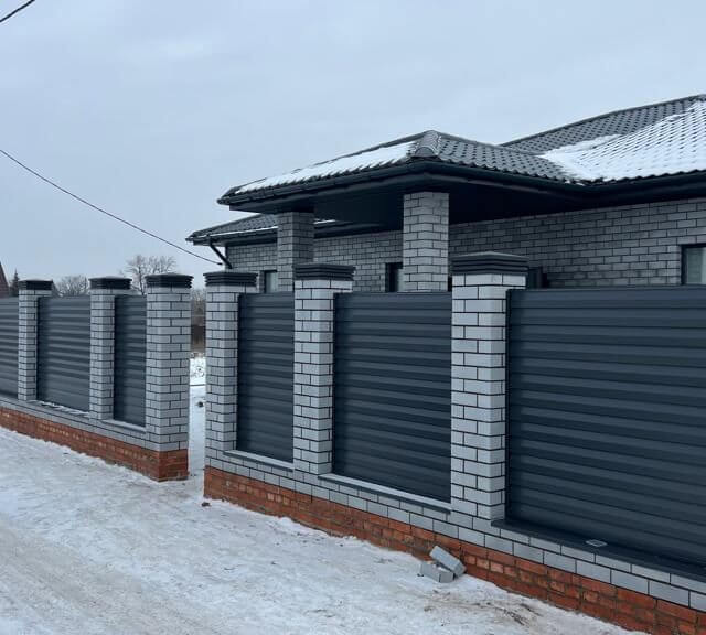 Колпак Zking Бона ХайТек Серый на столб 1.5х1.5 кирпича (385х385мм) в Иркутске фото