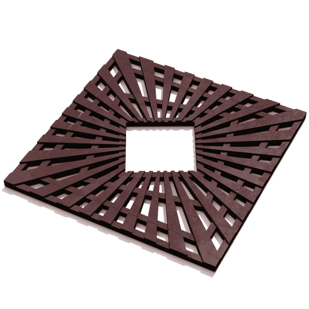 Приствольная решетка для дерева ZKING ATMOSPHERE 1.2х1.2м Коричневая в Иркутске фото