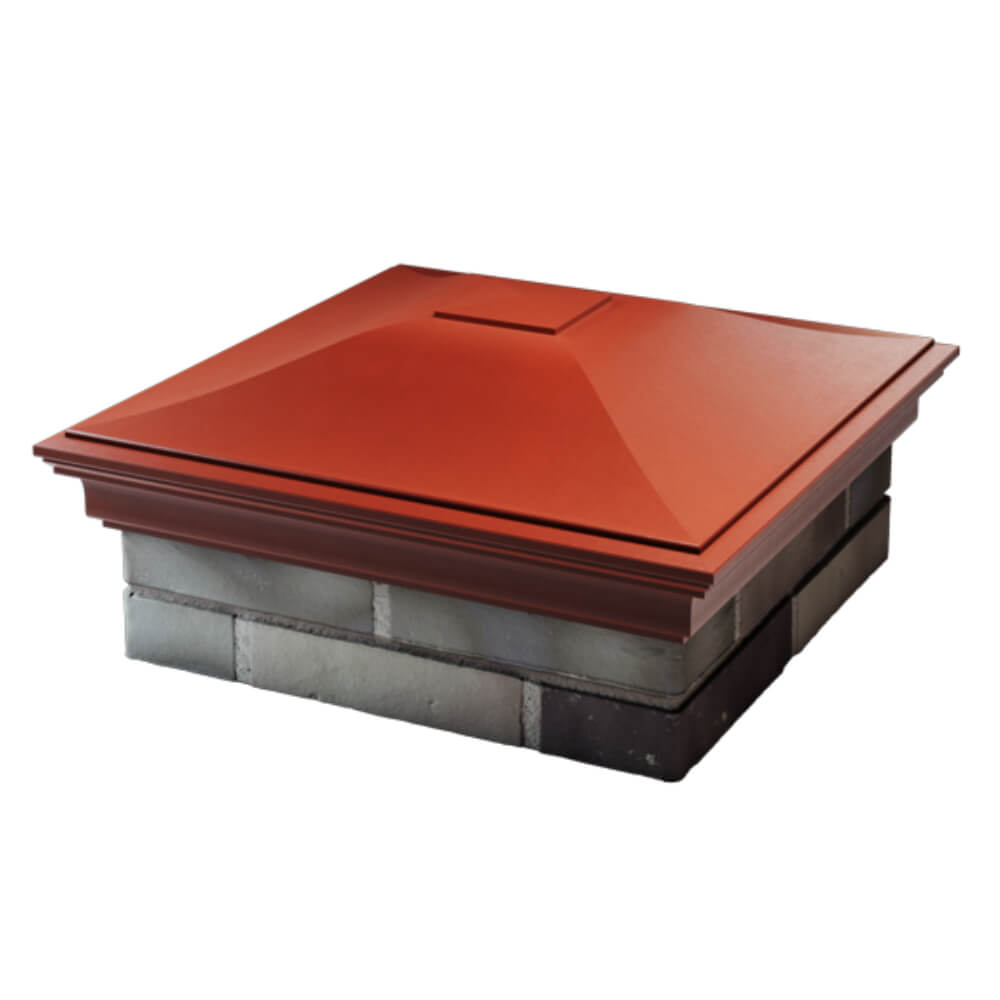 Колпак Zking Монблан Красный на столб 2х2 кирпича (515х515мм) в Иркутске фото