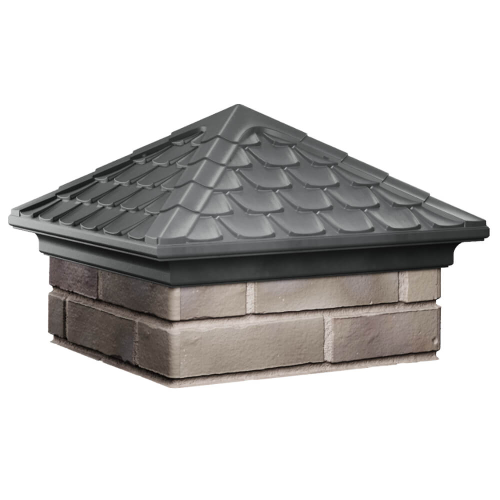 Колпак Zking Эльбрус Серый на столб 1.5х1.5 кирпича (385х385мм) в Иркутске фото