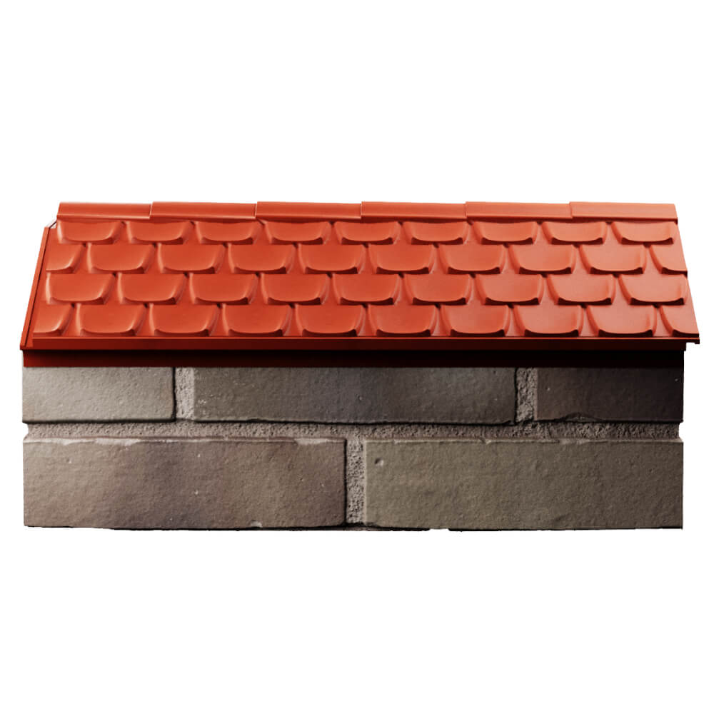Парапет Zking Эльбрус Красный с посадкой на 1 кирпич (255мм) в Иркутске фото