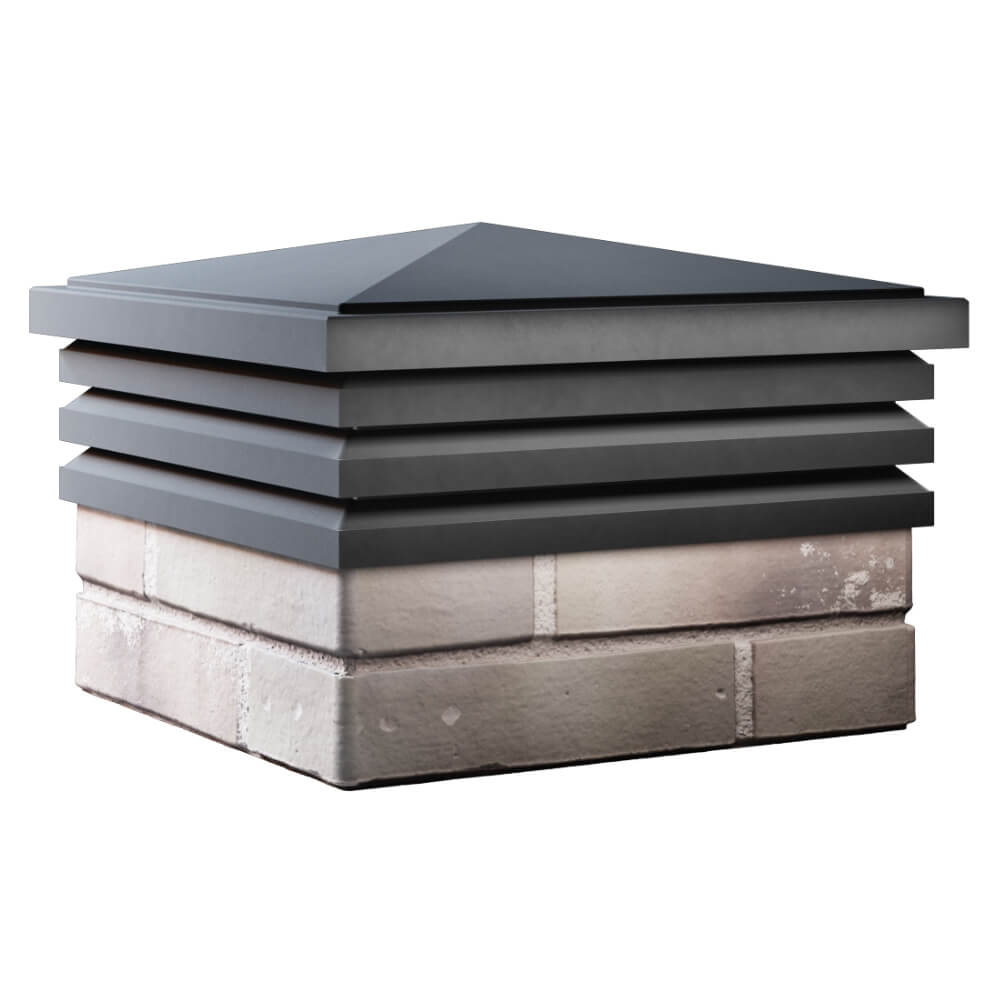 Колпак Zking Бона ХайТек Серый на столб 1.5х1.5 кирпича (385х385мм) в Иркутске фото