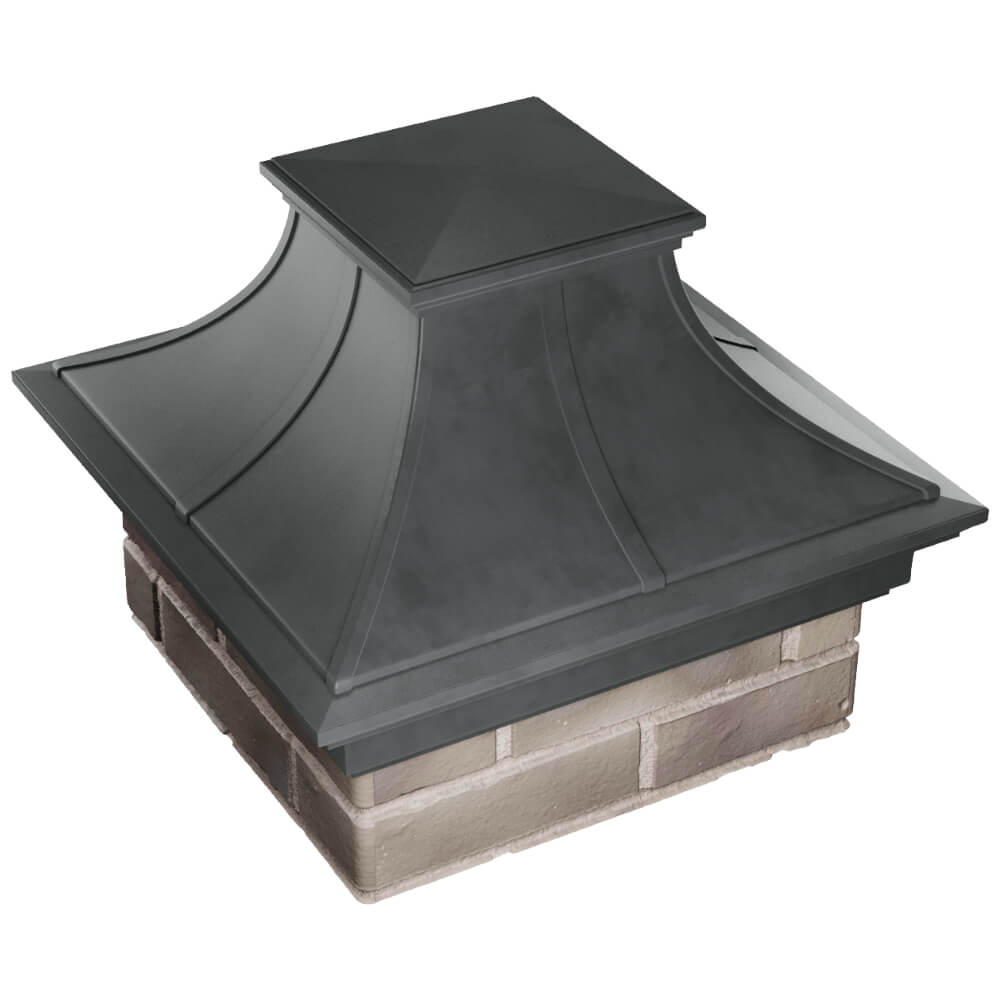 Колпак Zking Монблан Премиум Серый на столб 1.5х1.5 кирпича (385х385мм) в Иркутске фото