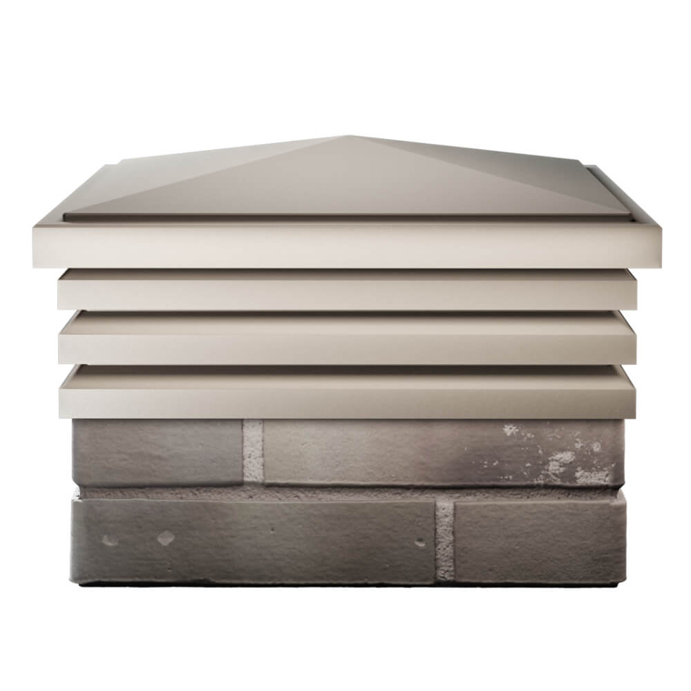 Колпак Zking Бона ХайТек Бежевый на столб 1.5х1.5 кирпича (385х385мм) Иркутск фото