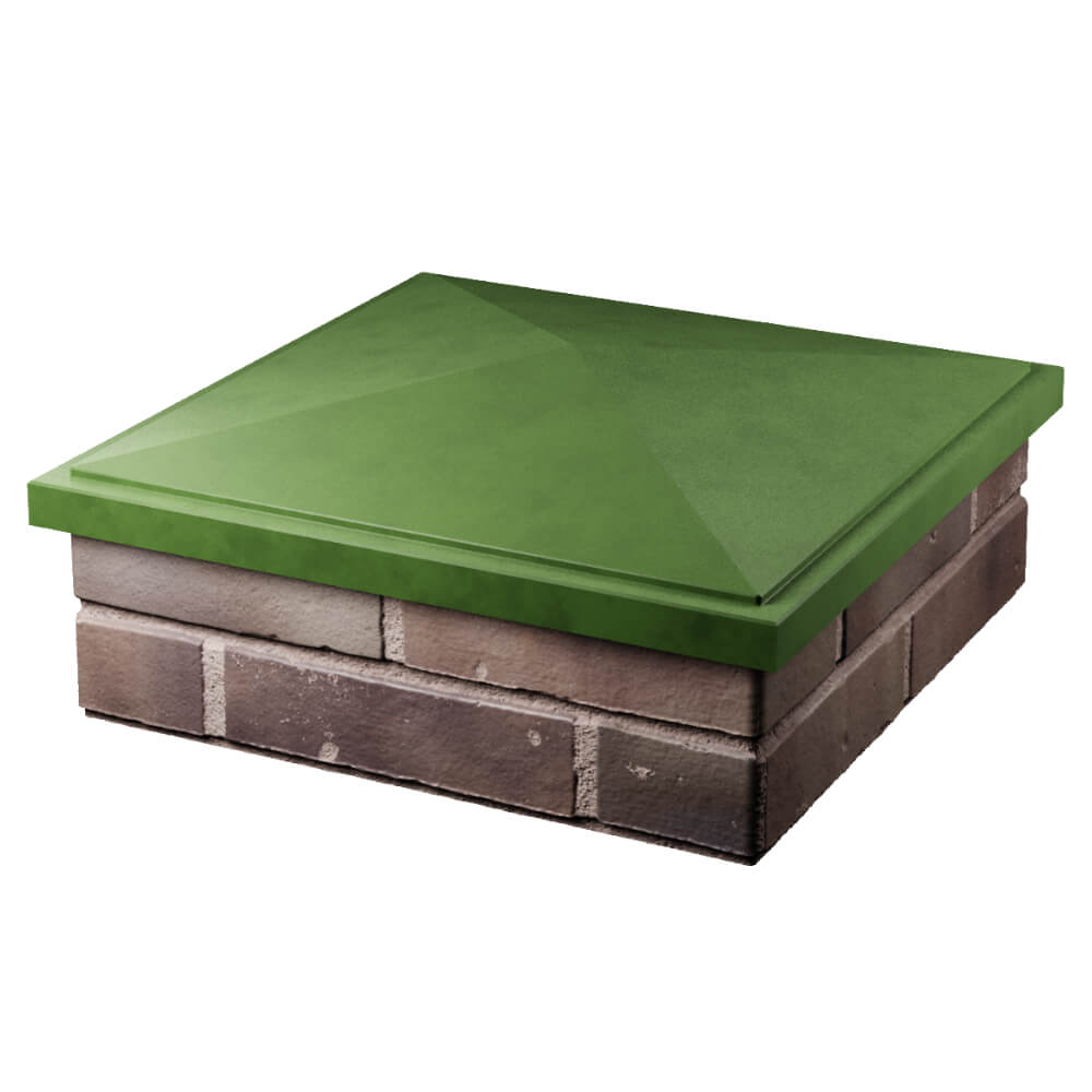 Колпак Zking БонаМоно Зеленый на столб 2х2 кирпича (515х515, 530х530мм) в Иркутске фото