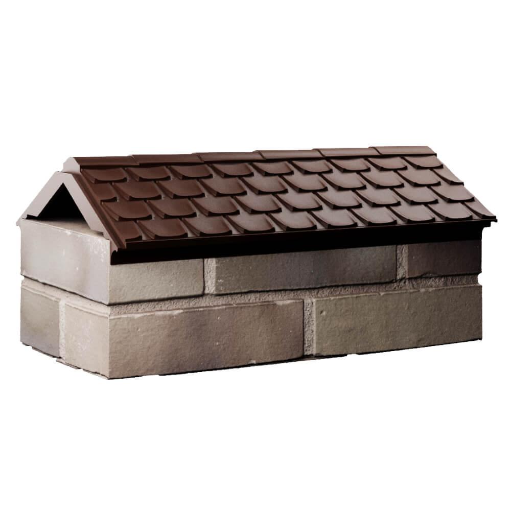 Парапет Zking Эльбрус Коричневый с посадкой на 1 кирпич (255мм) Иркутск фото