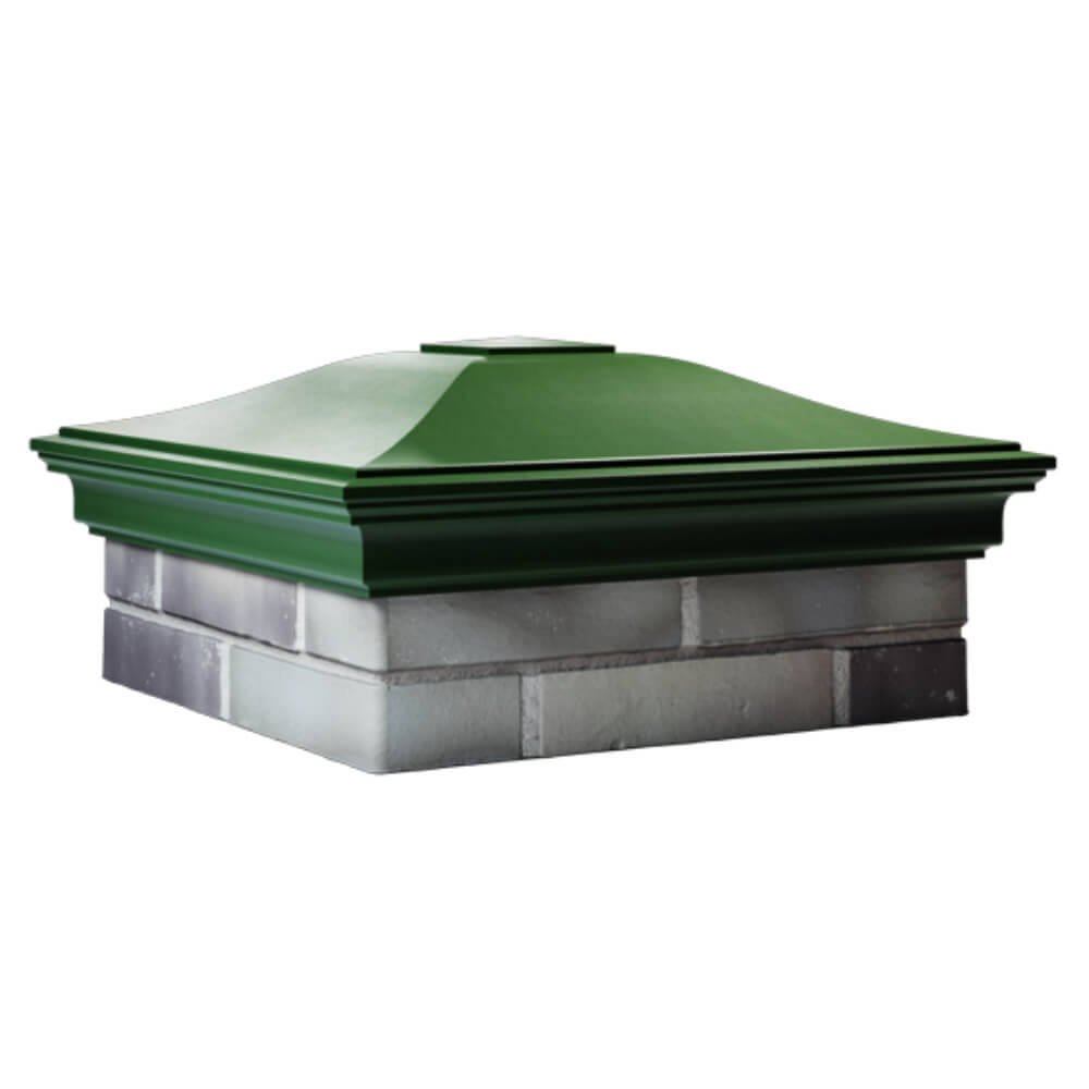 Колпак Zking Монблан Зеленый на столб 2х2 кирпича (515х515мм) в Иркутске фото