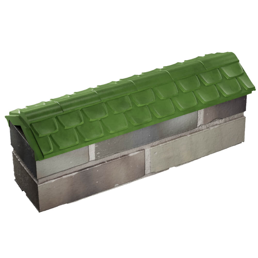 Парапет Zking Эльбрус Зеленый с посадкой на 0.5 кирпича (130мм) в Иркутске фото